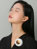Clip-on leafless mini fan, white circular clip with oval amber air inlet