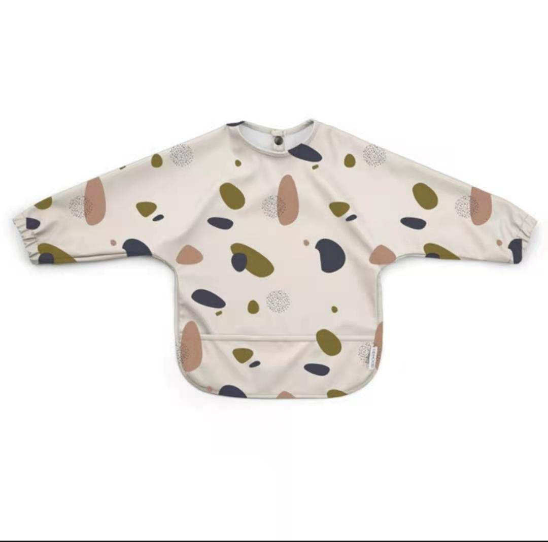 Baby Food Supplement Bib Overalls, Baby Waterproof Anti-wear Clothing, Food AndRice Pockets, Anti-Dirty Apron