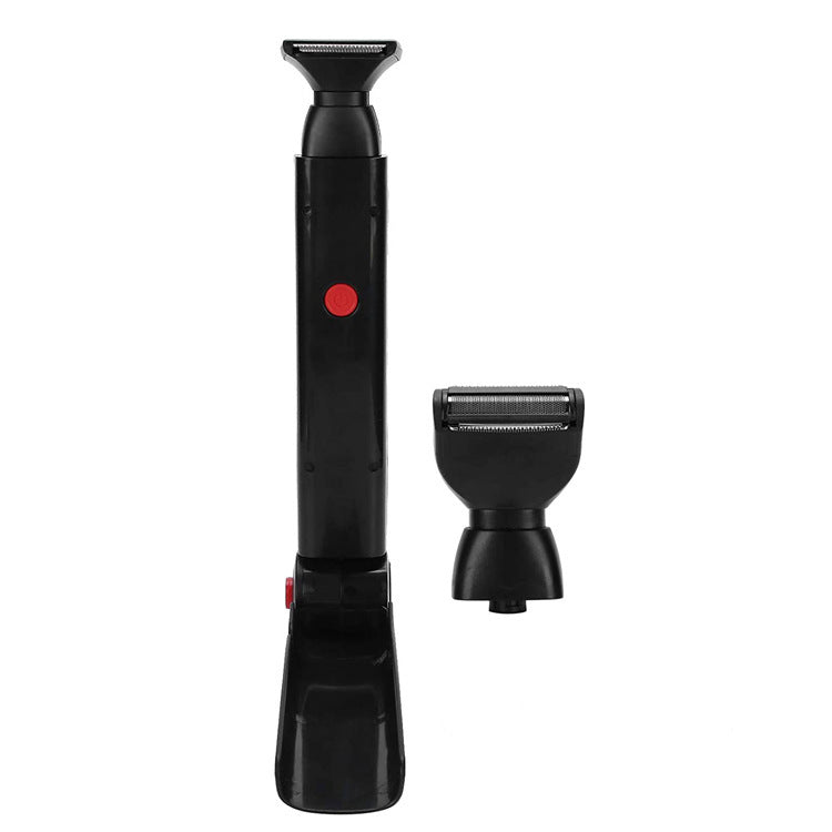 Electric Back Hair Shaver Trimmer Machine Long Handle USB Folding Double Sided Back Body Hair Leg Removal Tool