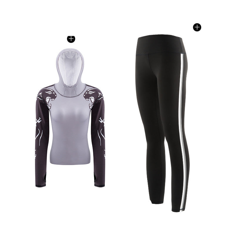 Yoga Hooded Long Sleeve Shirt Quick Dry Moisture Wicking Breathable Workout Top for Performance