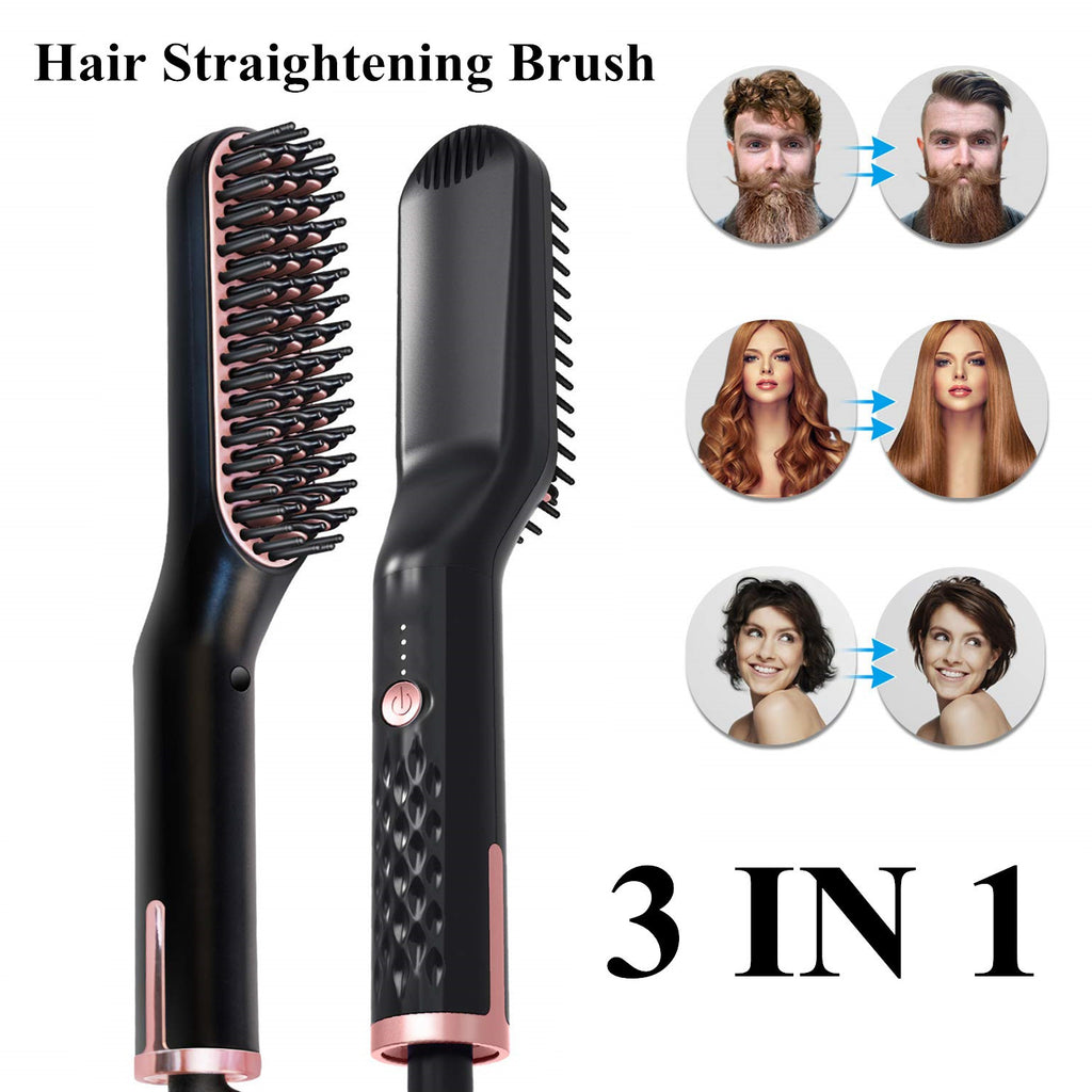 Hair Styling Comb And Hair Straightener Dual Use Wet And Dry Hair Tourmaline Ceramic Heat With Ten Temperature Settings