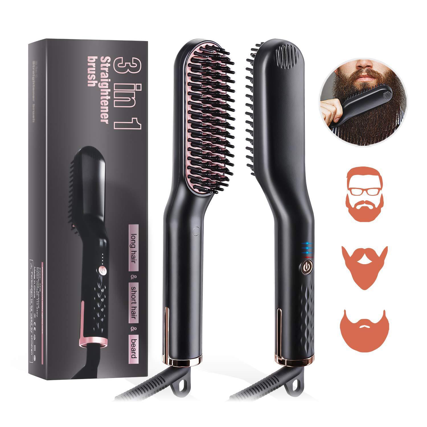 Hair Styling Comb And Hair Straightener Dual Use Wet And Dry Hair Tourmaline Ceramic Heat With Ten Temperature Settings