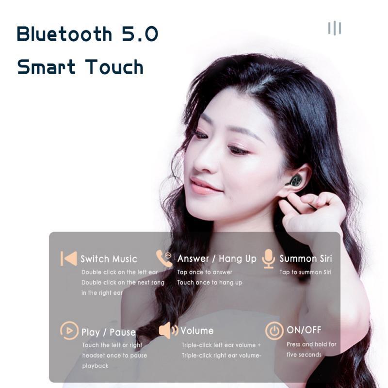 B5 Bluetooth Headset Binaural Digital Display Stereo Earbuds Wireless Headset Bluetooth Five Point Zero For iPhone