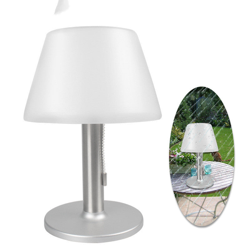 Stainless Steel Solar LED Table Lamp - Waterproof Outdoor Lighting