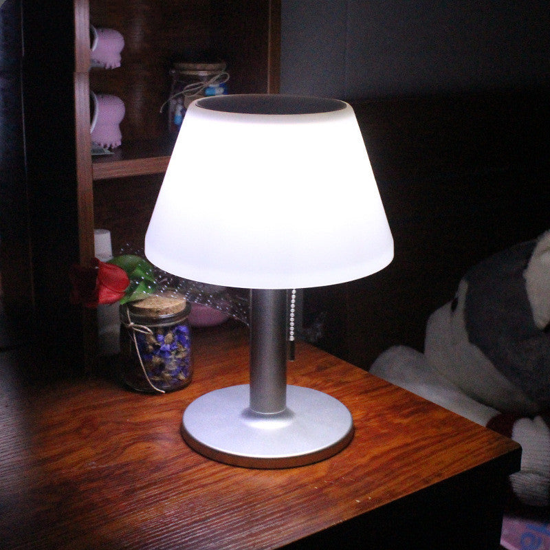 Stainless Steel Solar LED Table Lamp - Waterproof Outdoor Lighting