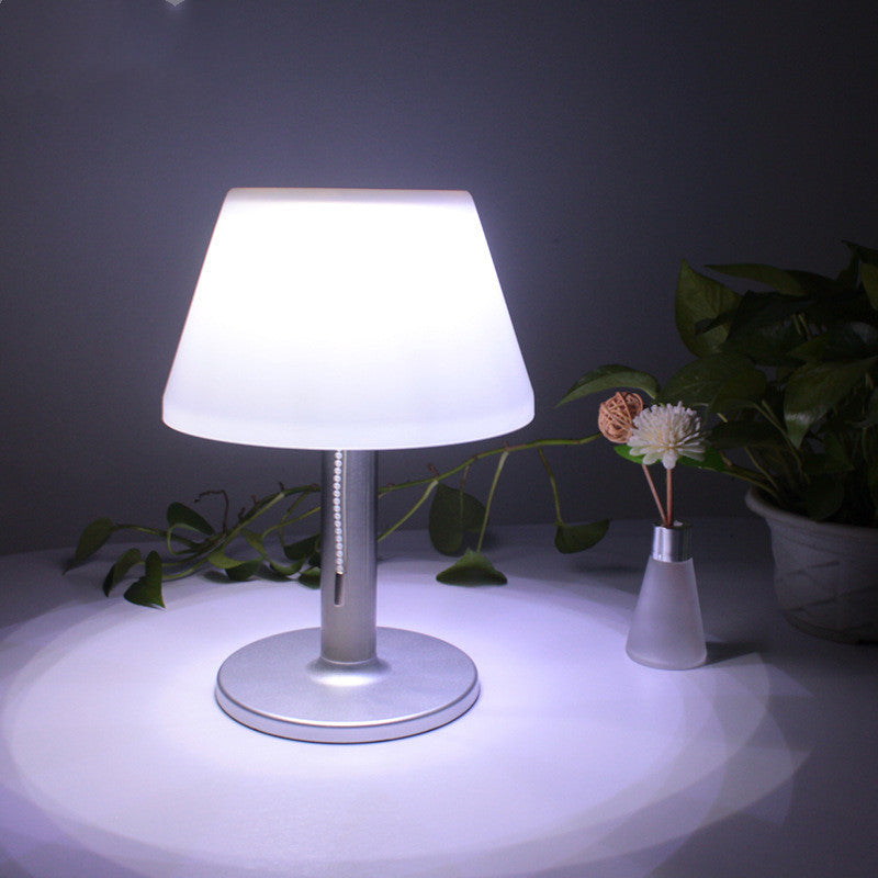 Stainless Steel Solar LED Table Lamp - Waterproof Outdoor Lighting
