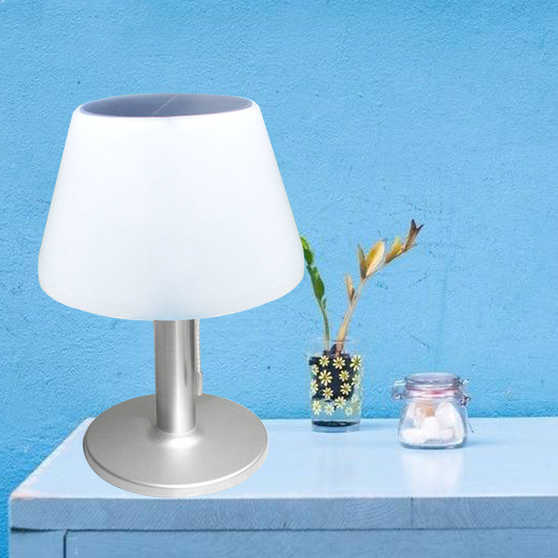 Stainless Steel Solar LED Table Lamp - Waterproof Outdoor Lighting
