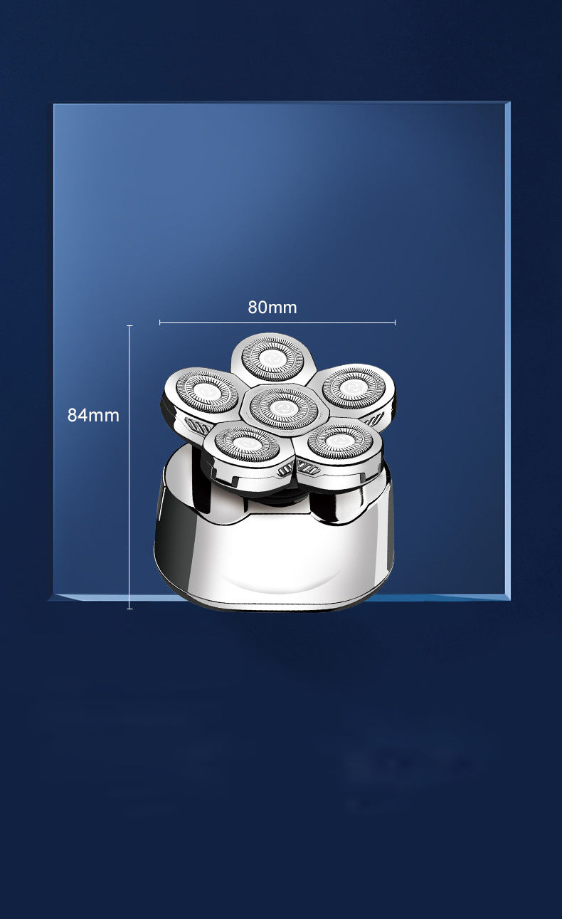 Cross-Border New Men's Multi-Function Razor Electric Six-in-one Six-Blade Electric Razor Eyebrow Trimming Set