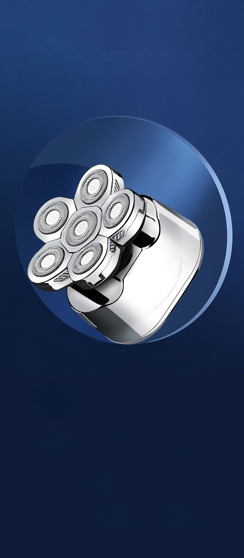 Cross-Border New Men's Multi-Function Razor Electric Six-in-one Six-Blade Electric Razor Eyebrow Trimming Set