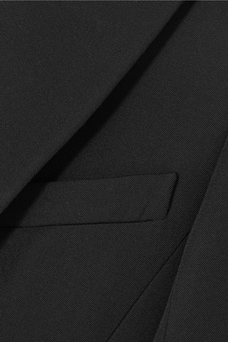 Black Floor Length Winter Polyester Dress For Women With Straight Collar Button Detail Loose Fit Mature Style