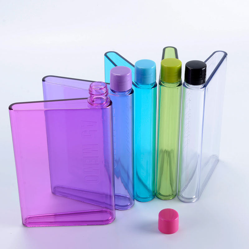Portable Plastic Water Bottle Leakproof Safe Eco Friendly Transparent Matte Finish Non Slip Travel Design