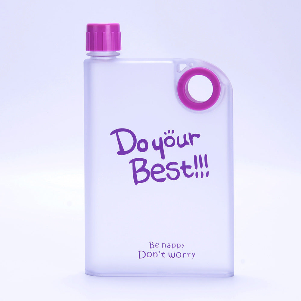 Portable Plastic Water Bottle Leakproof Safe Eco Friendly Transparent Matte Finish Non Slip Travel Design