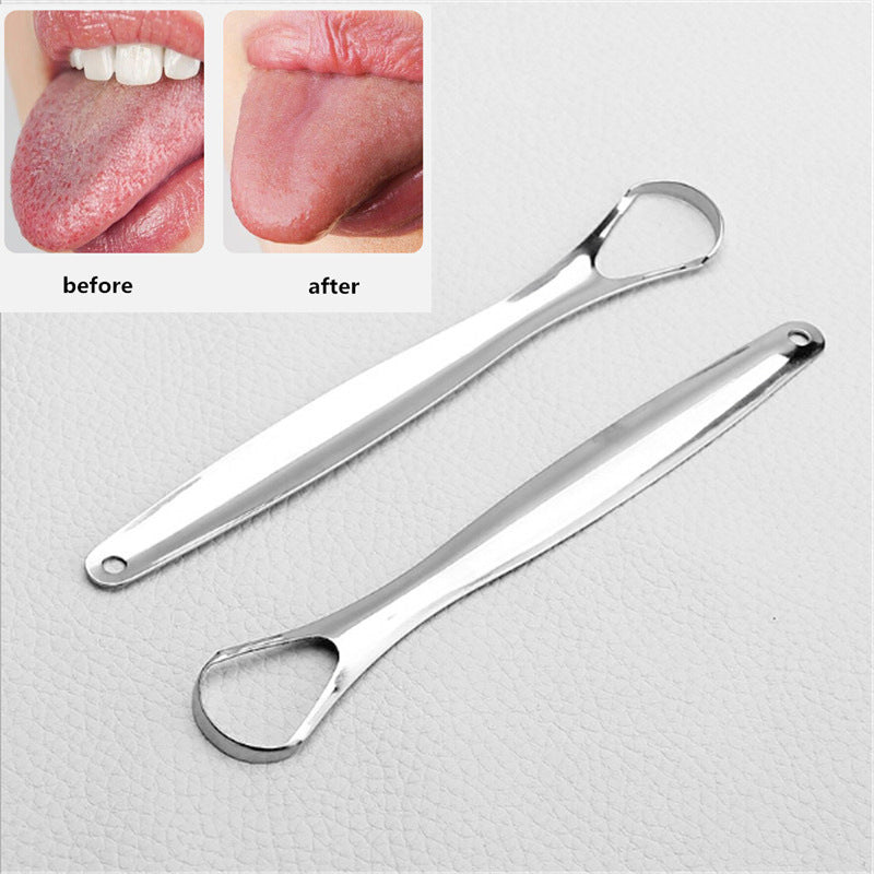 Portable Stainless Steel Water Drop Tongue Scraper Cleane Tongue Scraper Cleane
