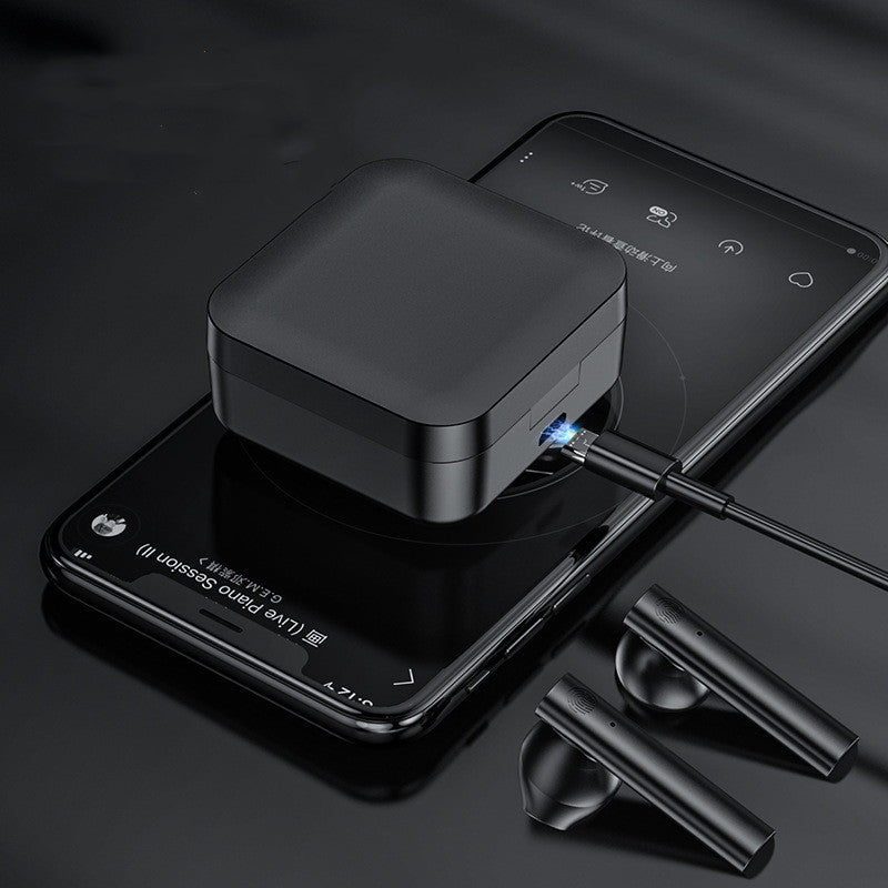 Bluetooth Wireless Headset for Sports With NFC, 5.0 Stereo Earbuds, Battery Display, Multi Point, Black