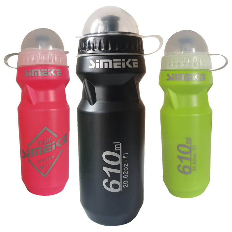 Bicycle Water Bottle 610ml Capacity Outdoor Sports PVC Material Red Green Black One Size