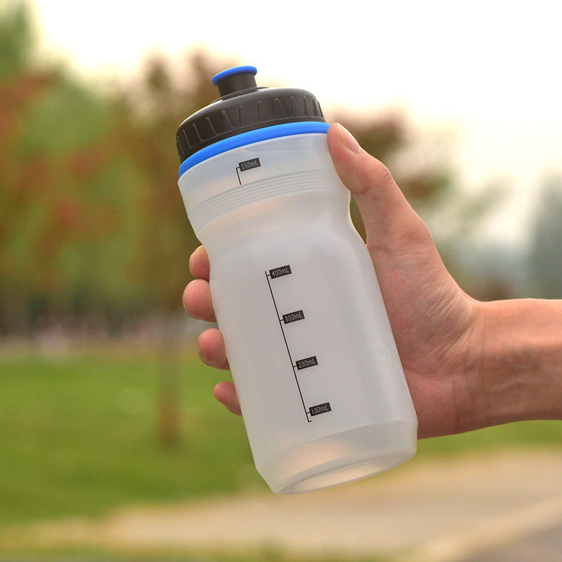 Large Capacity Mountain Bike Water Bottle 550ML Plastic Cycling Bottle Red Blue Black