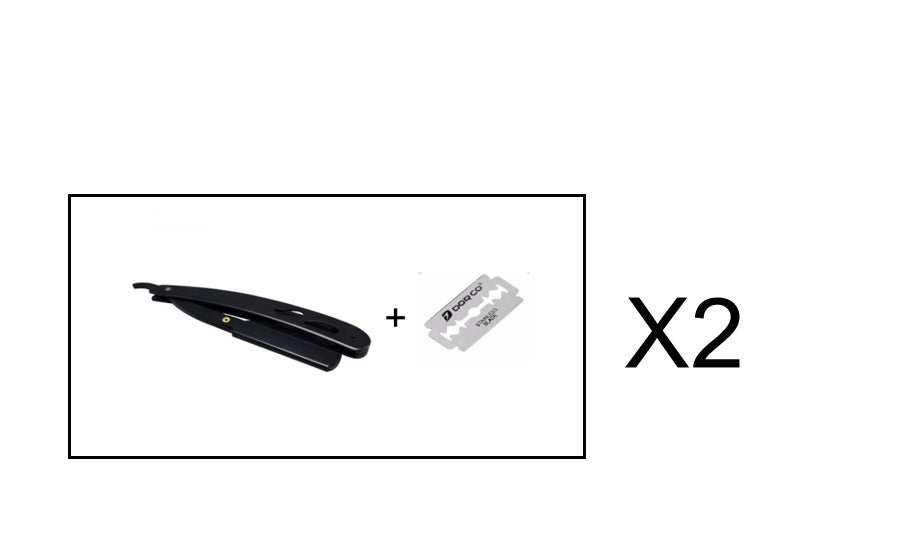 Stainless Steel Razor With 10 Blades Professional Straight Razor For Smooth Clean Shave