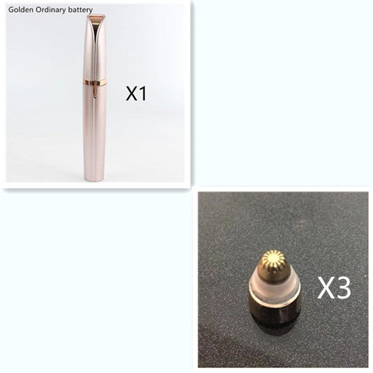 Flawlessly Brows Electric Eyebrow Remover With 18K Gold Plated Head Dermatologist Approved Pain Free Touchups