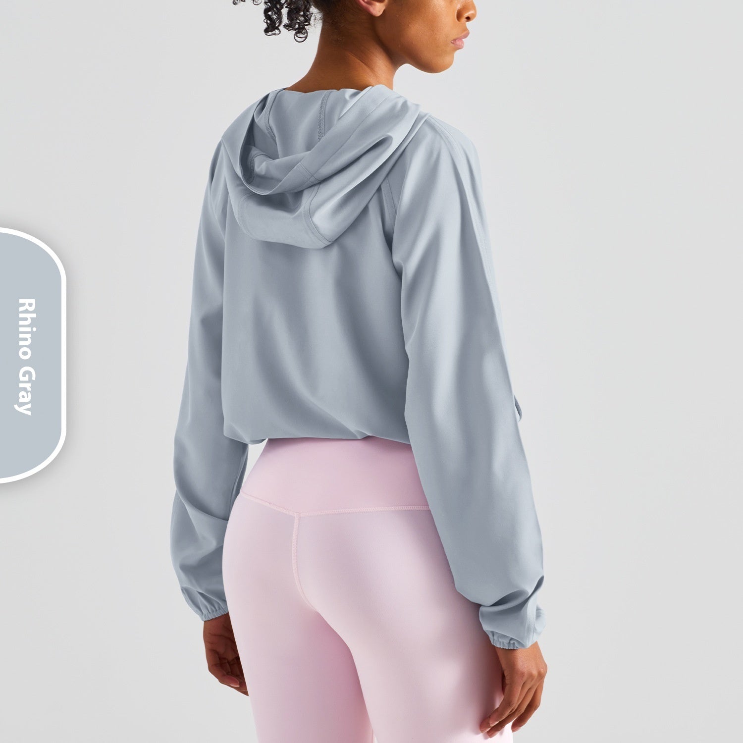 Women's Half Zip Drawstring Workout Set Polyester Spandex Activewear For Running Fitness And Gym