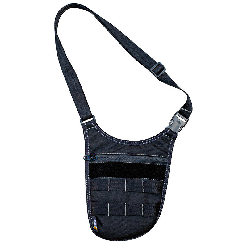 Underarm Invisible Shoulder Messenger Bag Anti Theft For Outdoor Sports Nylon Black