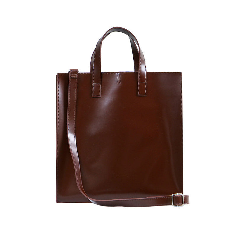 Korean Style Mens PU Leather Crossbody Bag Waterproof Street Fashion Retro Daily Use Black And Wine Red