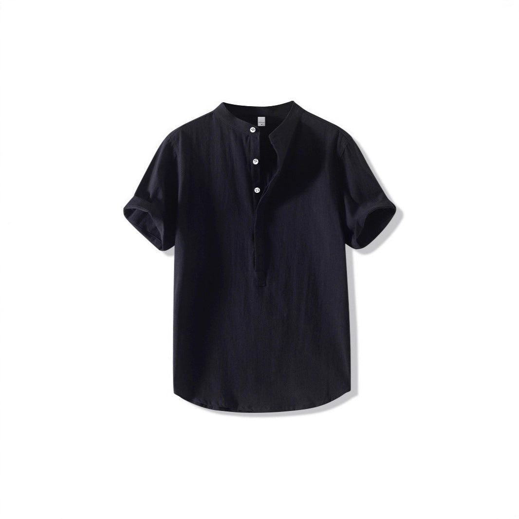 Chinese Style Summer Men's Linen Shirt