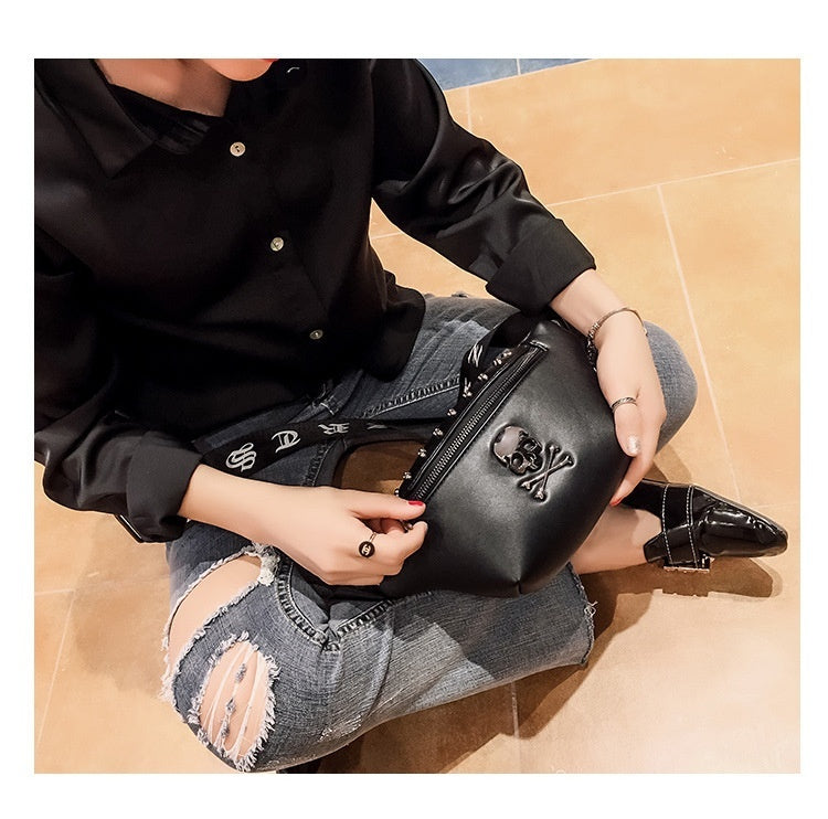Men's Street Style Rivet Crossbody Bag - Small Shoulder Messenger