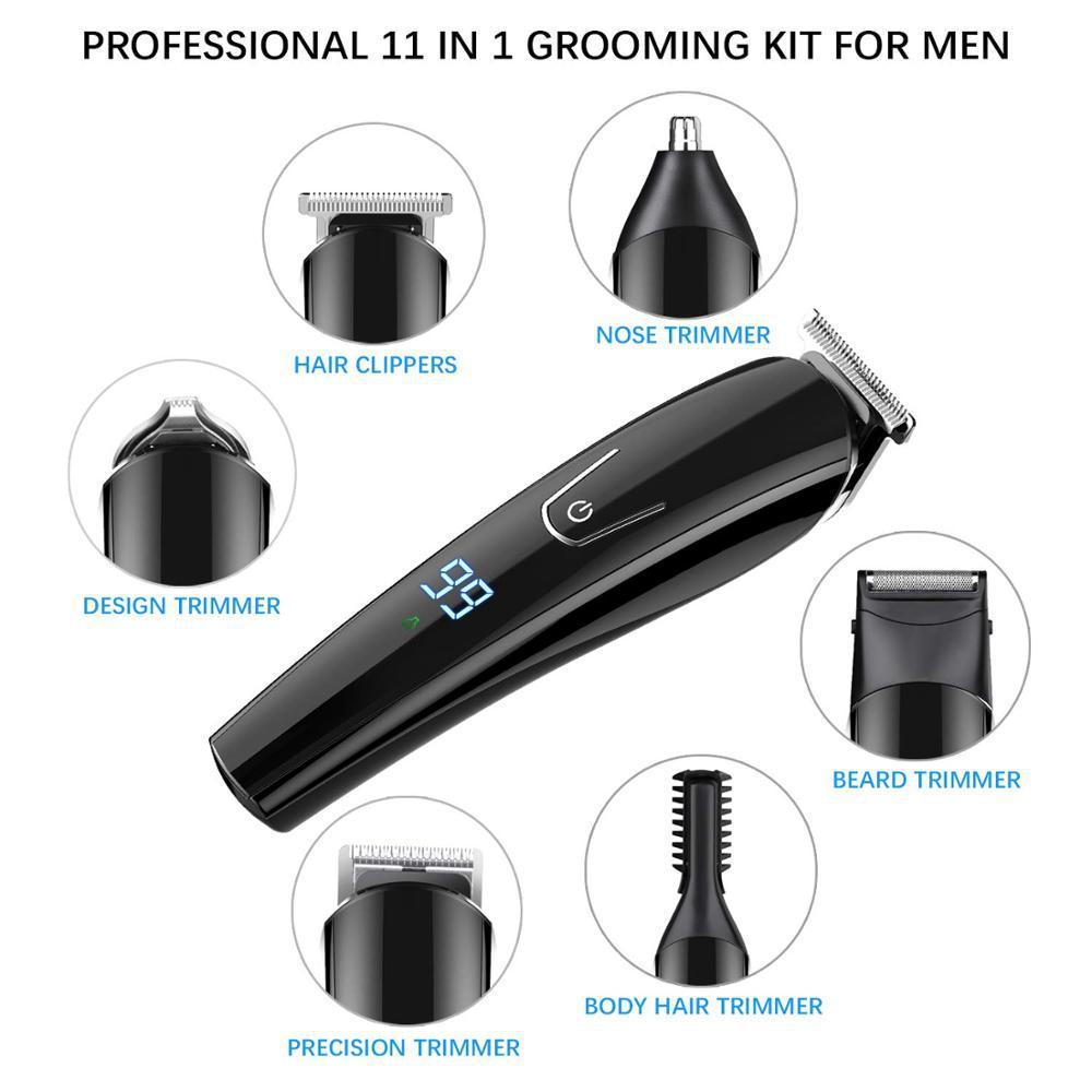 USB Rechargeable Hair Trimmer Electric Clipper Shaver Beard Shaving Machine Dual Power Supply
