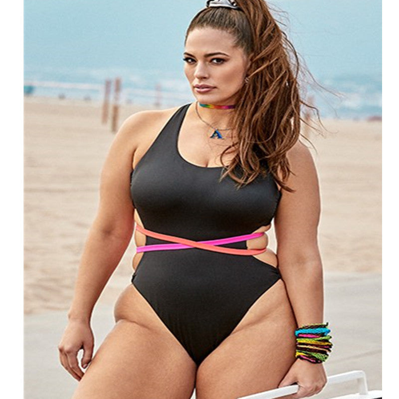 Cut out lace up sexy swimwear