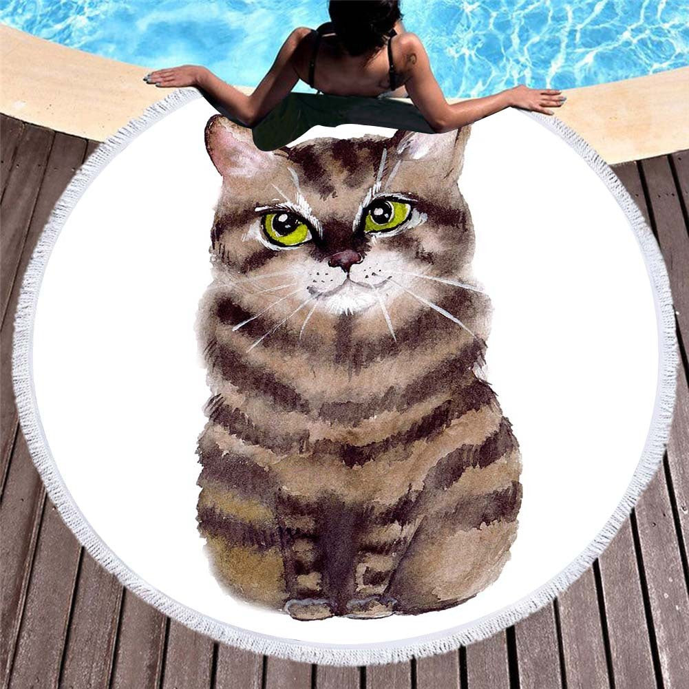 3D printed cat and dog beach towel