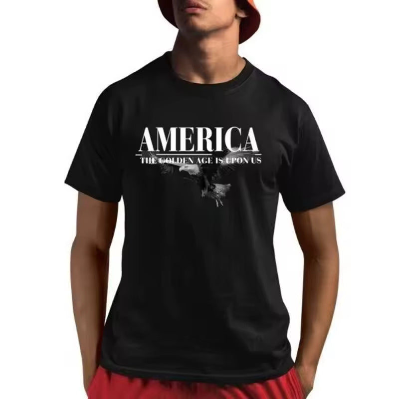 Summer Loose Short Sleeves T-shirt Men's And Women's Round Neck