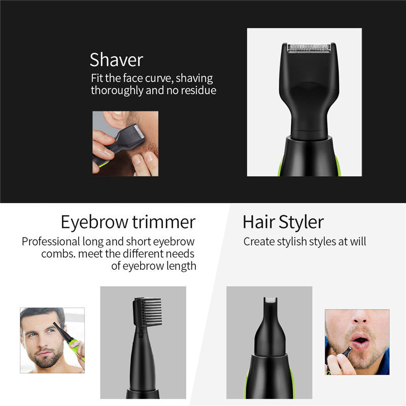 Five-In-One Nose Hair Trimmer Kit With Ear Hair Trimmer Razor Beard Trimmer And Fashion Blade