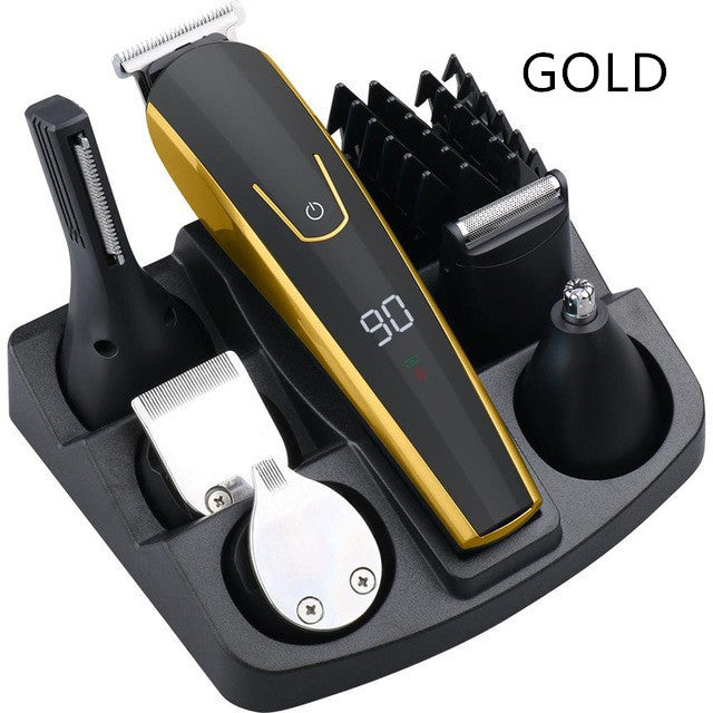 USB Rechargeable Hair Trimmer Electric Clipper Shaver Beard Shaving Machine Dual Power Supply