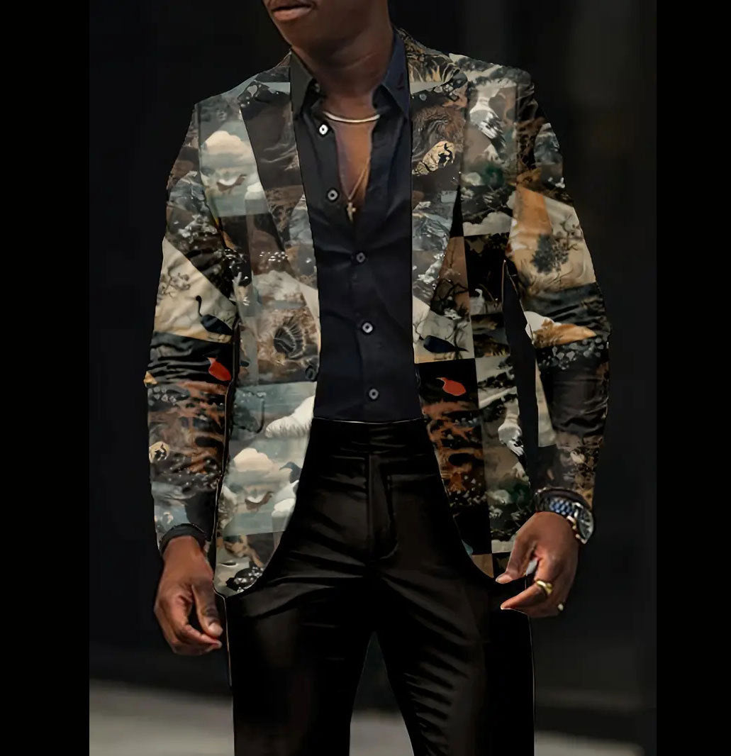 Casual All-match Dark Men's Coat