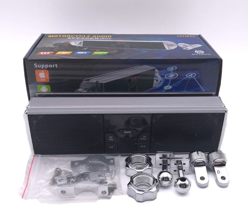 Waterproof Motorcycle Bluetooth Speakers Aluminum Construction for Motorcycles and Electric Vehicles Gold Silver Black