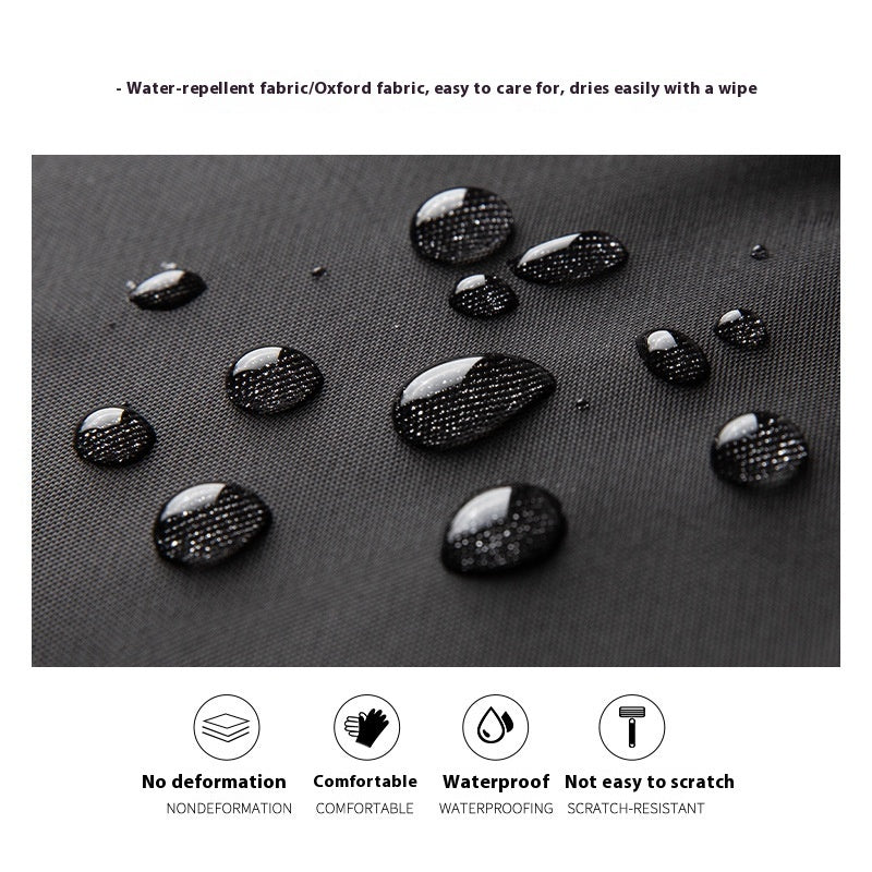 Mens Multifunctional Casual Shoulder Bag Oxford Cloth Wear Resistant 8 Inch Black