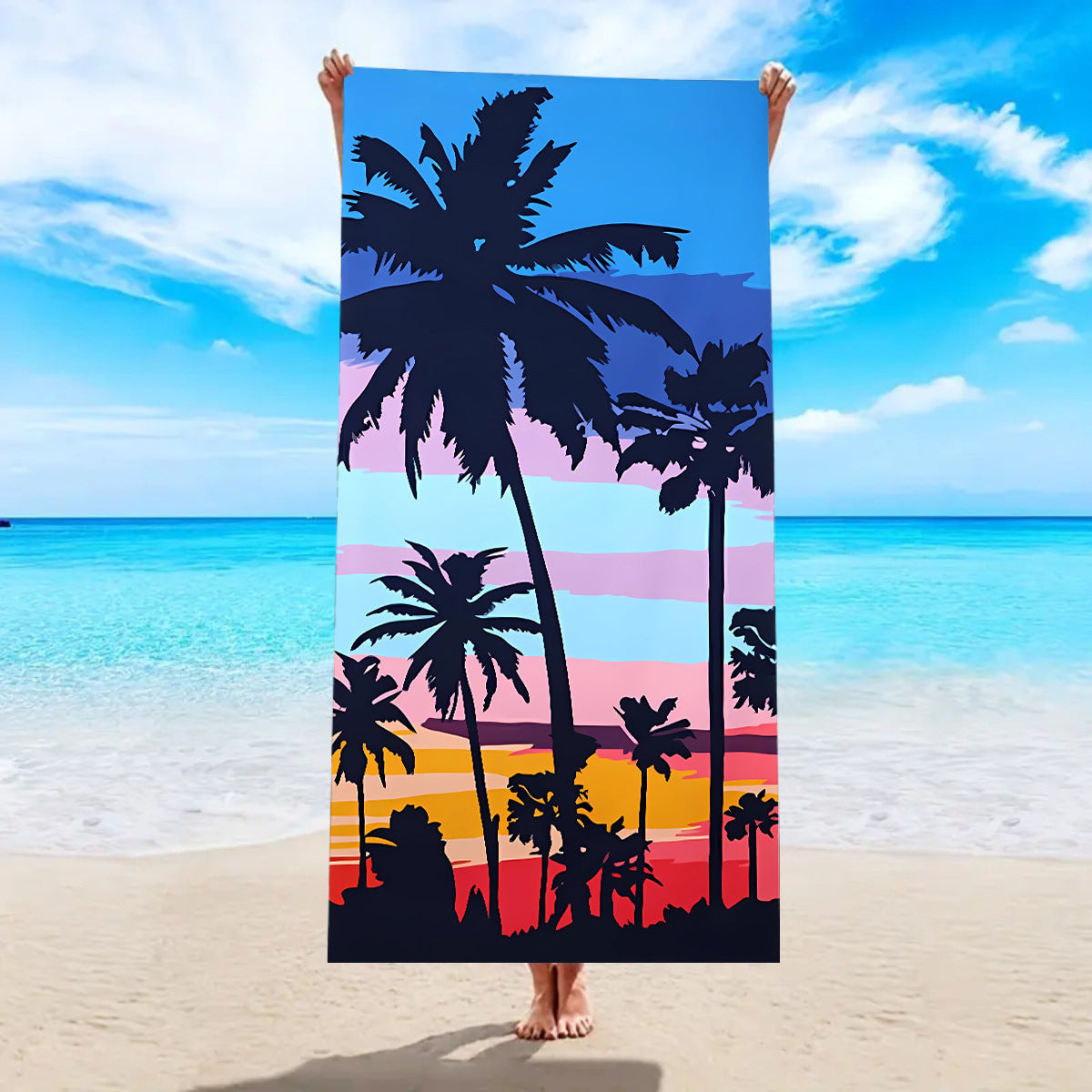 Quick-drying Microfiber Beach Bath Towel Double-sided Velvet
