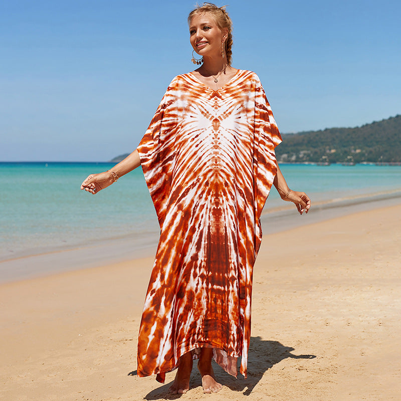 Rayon Print Bikini Swimsuit Cover Up Sun Shirt