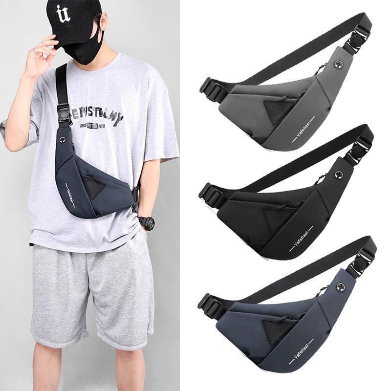 Men's Nylon Chest Bag With Adjustable Shoulder Strap Across Chest Design 24 cm Wide 36 cm High 3 cm Thick