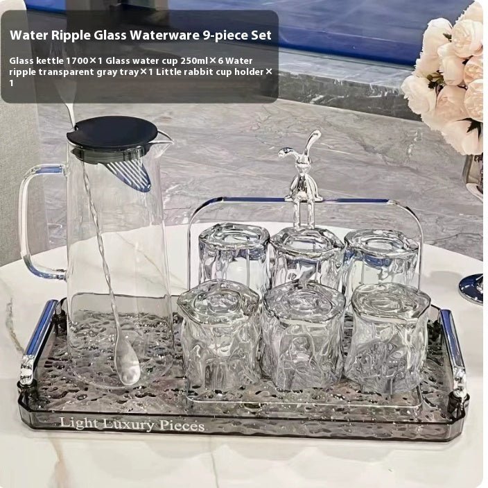 Nordic Style Large Capacity Water Utensils Set For Home 1500ml Teapots And Kettles In Smoke Gray Or Amber