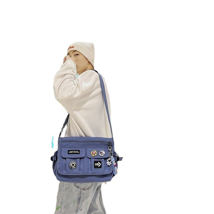 Large Capacity Multi Functional Mens Shoulder Messenger Bag Oxford Cloth Durable Travel Bag