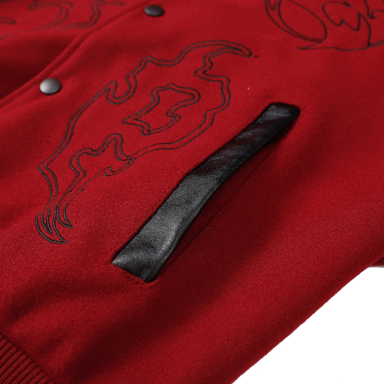 Letter Embroidery Contrast Color Coat Workwear Jacket For Men