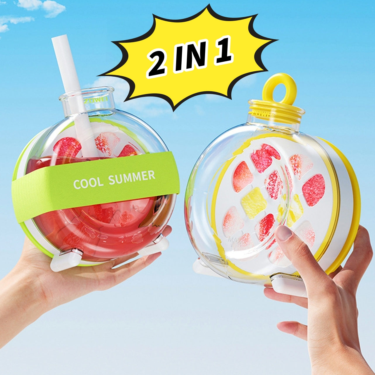  Simply fill, freeze, and twist — your ice is ready when you are. The flexible, food-grade silicone body releases cubes effortlessly and doubles as a reusable 350ml drink vessel, making it a must-have kitchen gadget for summer entertaining, hydration on the go, and everyday use.