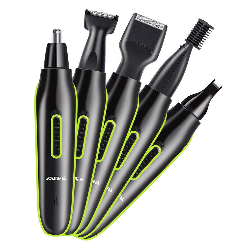 Five-In-One Nose Hair Trimmer Kit With Ear Hair Trimmer Razor Beard Trimmer And Fashion Blade