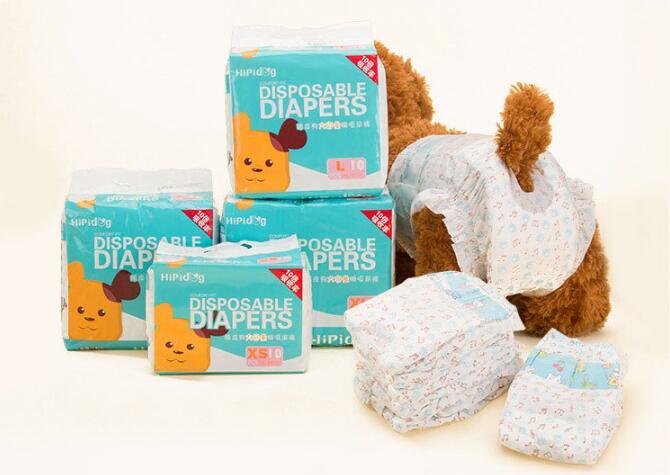 10Pcs Per Bag Dog Diapers With Adjustable Size Breathable Soft Material And Hook And Loop Leak Protection For Secure Fit