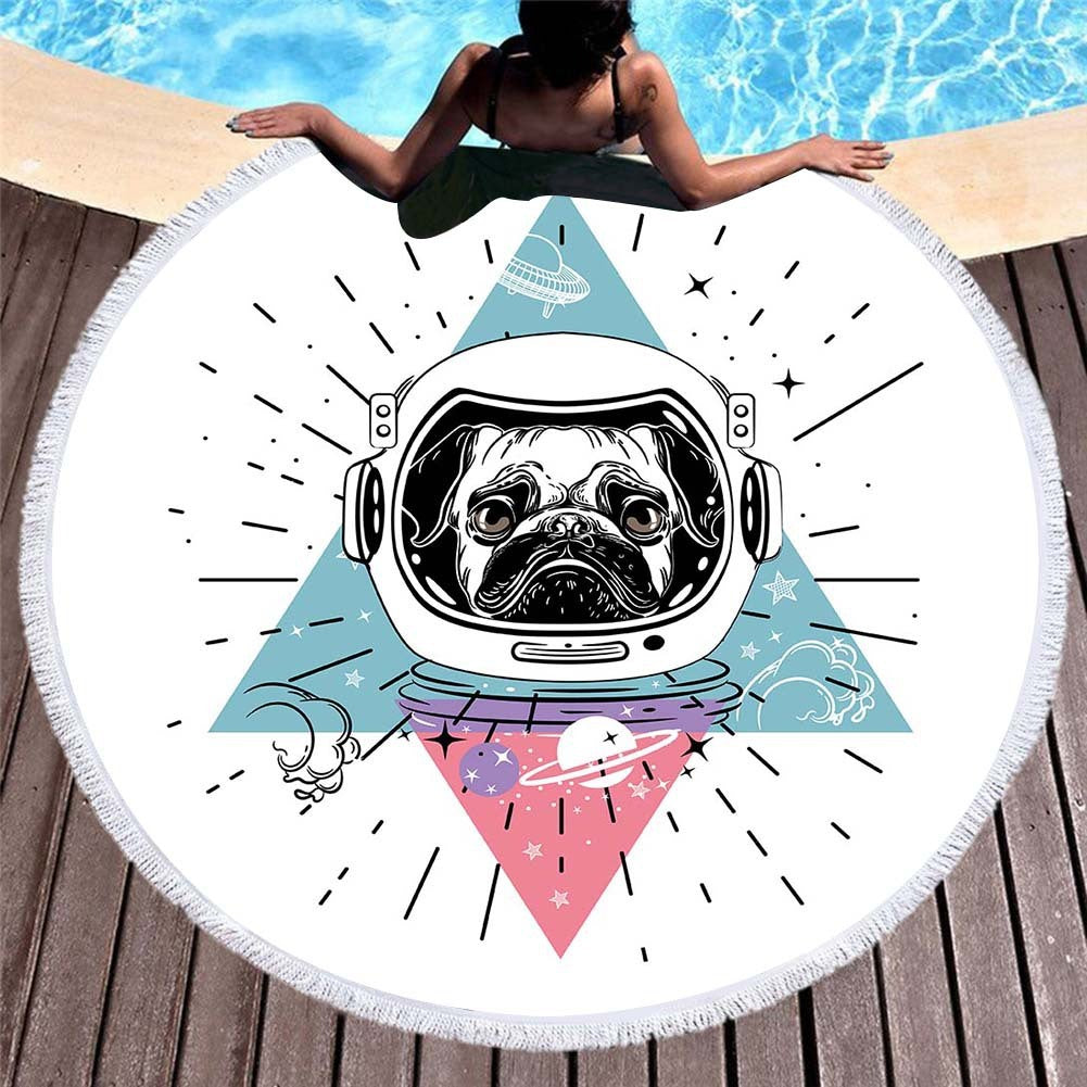 3D printed cat and dog beach towel