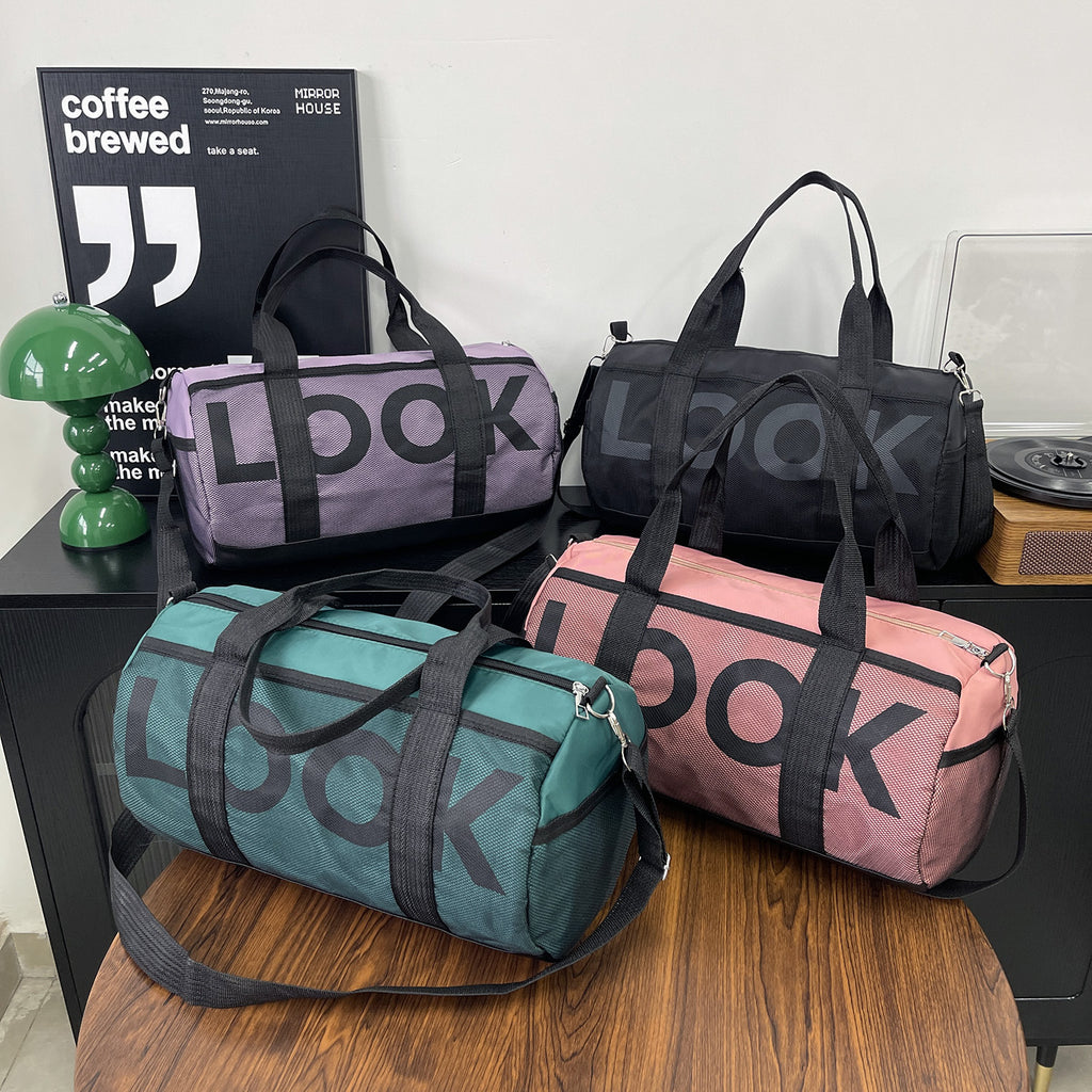 Dry Wet Separation Travel Gym Bag For Sports And Yoga Breathable Nylon With Inner Polyester Lining