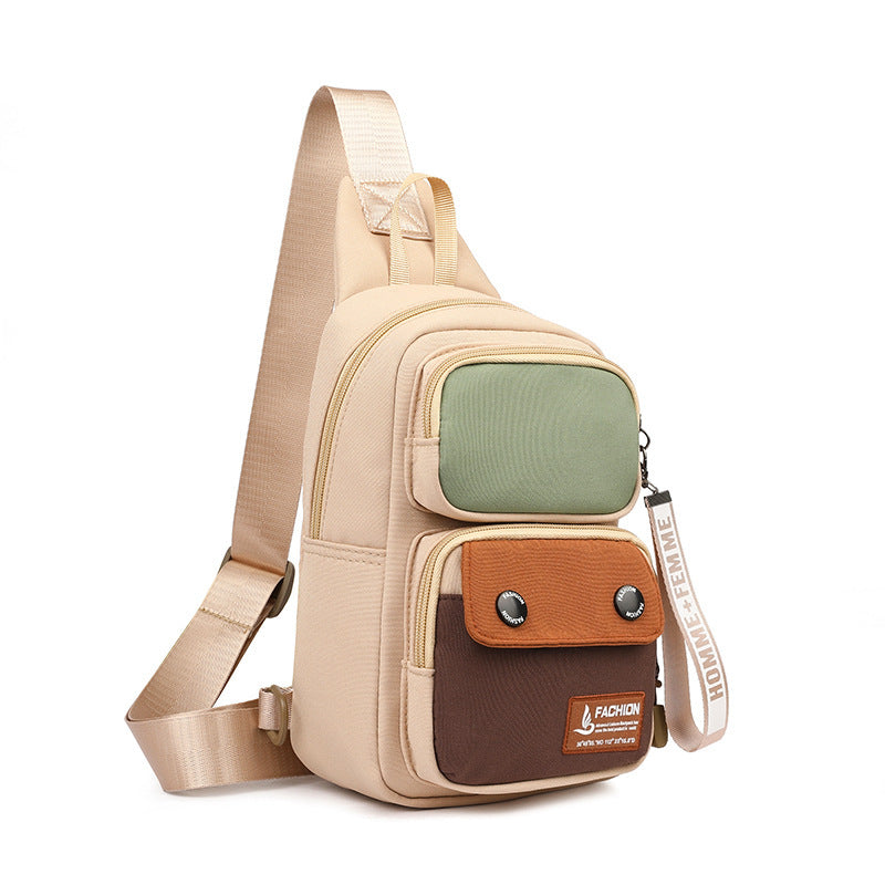 Outdoor Leisure Nylon Crossbody Shoulder Bag Lightweight Multifunctional Storage For Travel And Daily Use