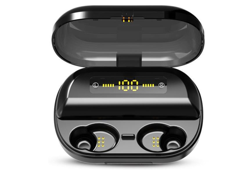 V11 Bluetooth Earphone With Digital Display And Touch 5.0 Black 4000mAh Battery Case With A2DP AVRCP HFP HSP SPP PBAP