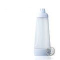 White pancake batter dispenser bottle with spring whisk nozzle